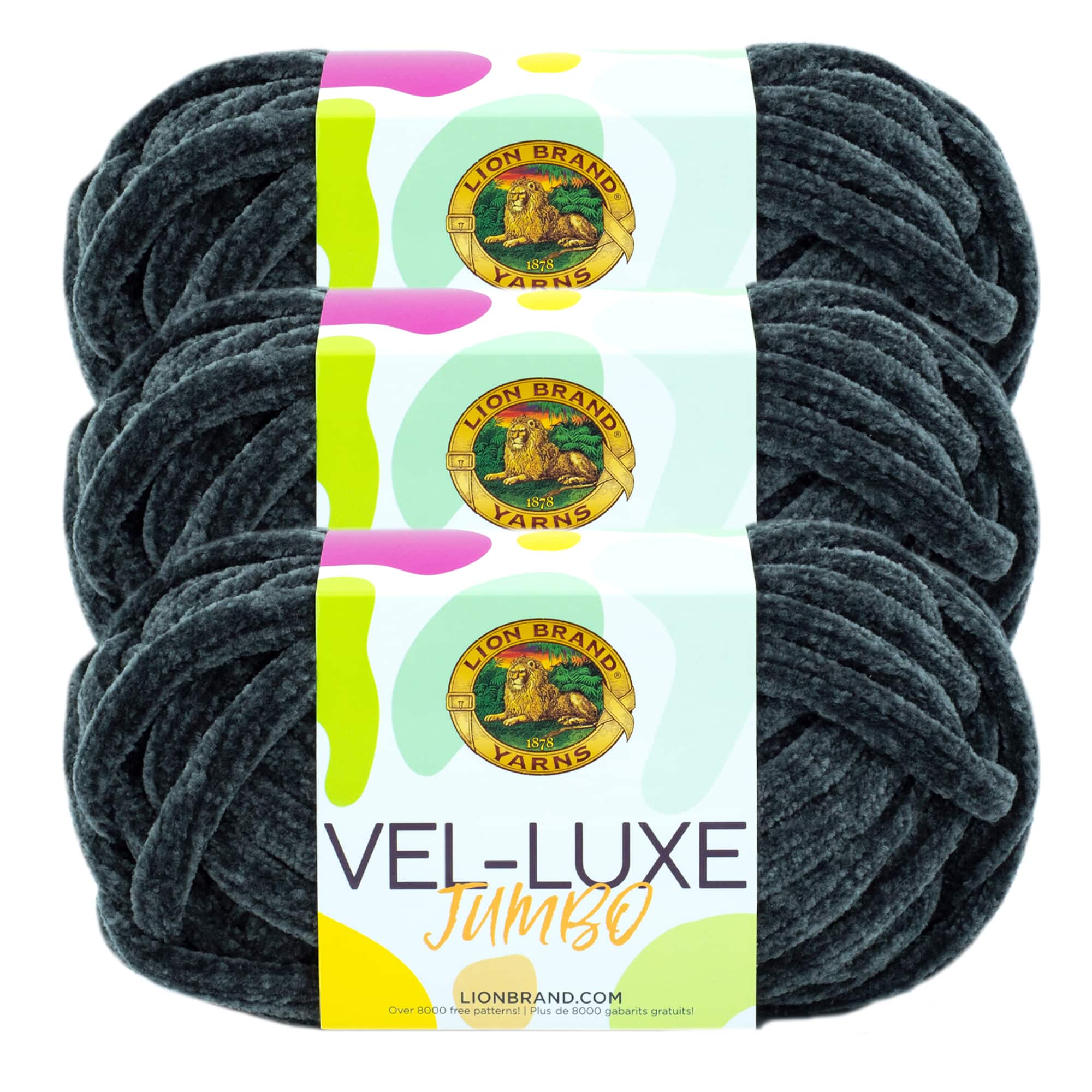 3 Pack Lion Brand® Vel-Luxe Jumbo Yarn